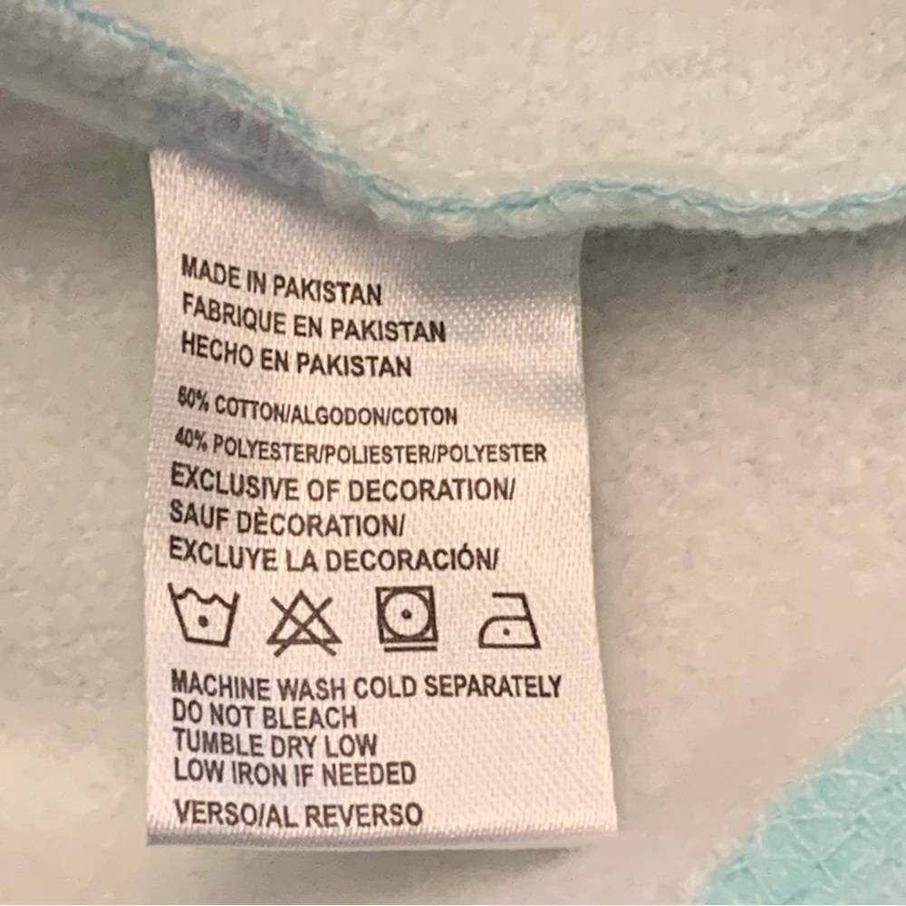 Dreamsicle Mint Green Sweatshirt with Subtle White Stars and Shading NWT - Picture 7 of 8